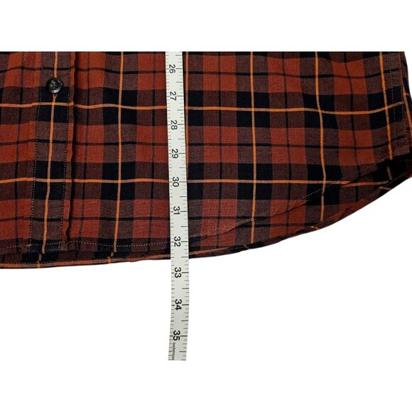 C.C. Filson Brown Plaid Button Up Shirt Long Sleeve Men's Large Cotton - Picture 9 of 9